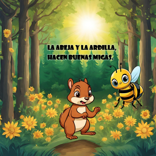 La abeja y la ardilla. La alegría.
